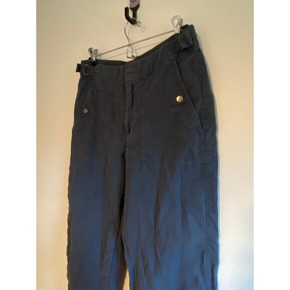 ATHLETA Voyager 100% LINEN PANTS Size 8 Granite Blue - Picture 8 of 9